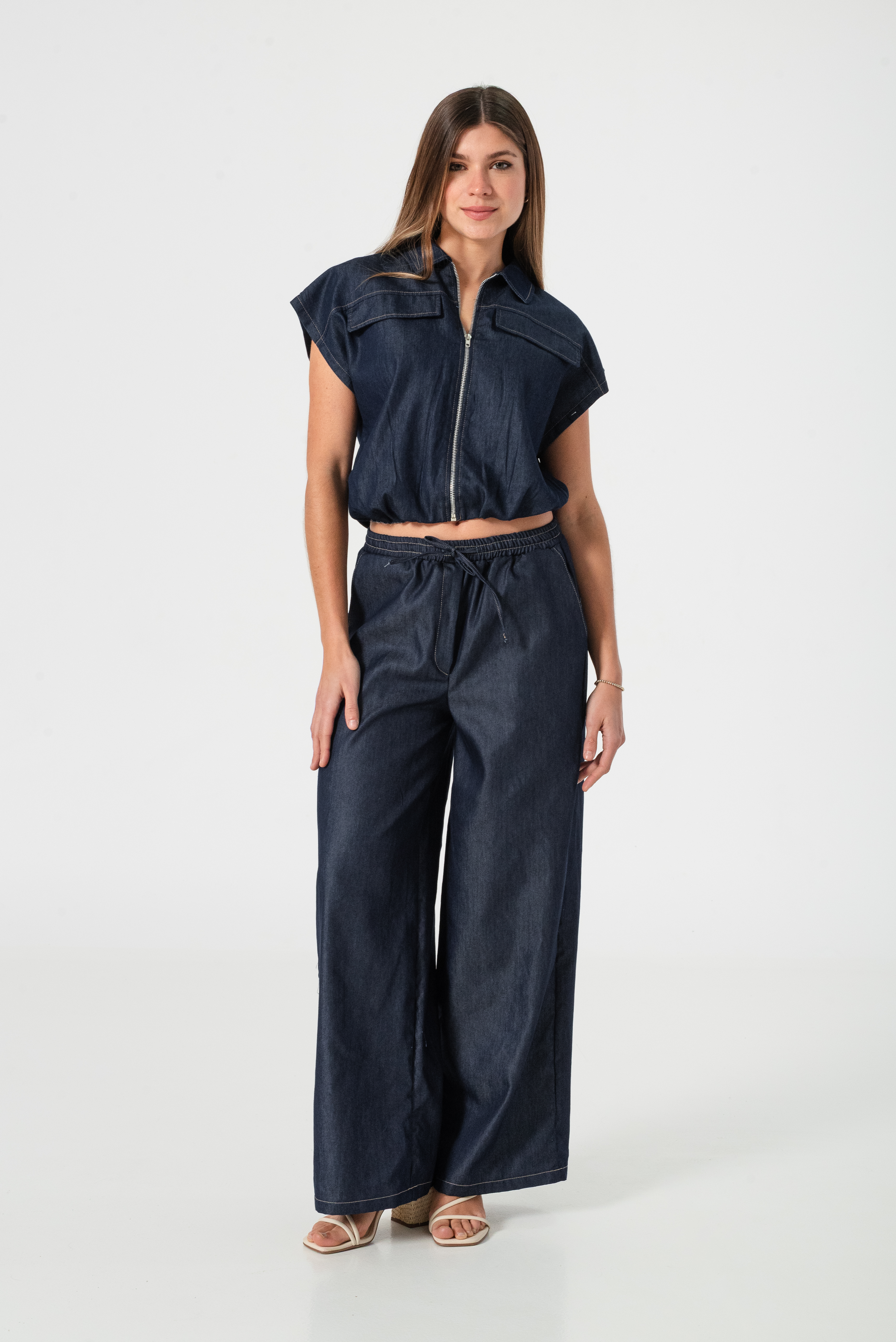 Pantalón Jean Con Elástico