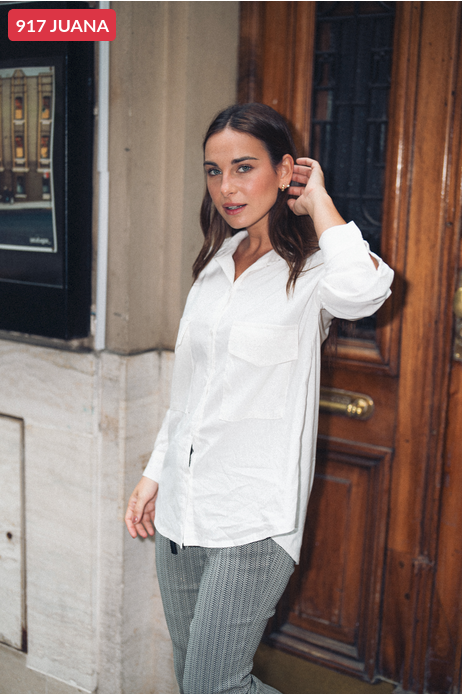 Camisa poplin Tokio con bolsillos